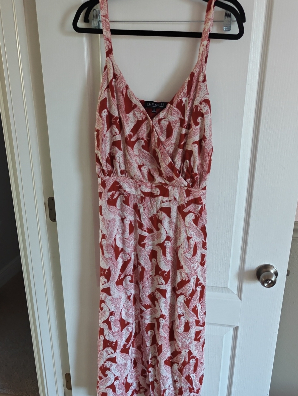 lovestitch Red & White Printed Sleeveless Jumpsuit